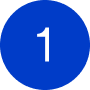 Number one in round blue circle